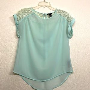 Lace chiffon blouse